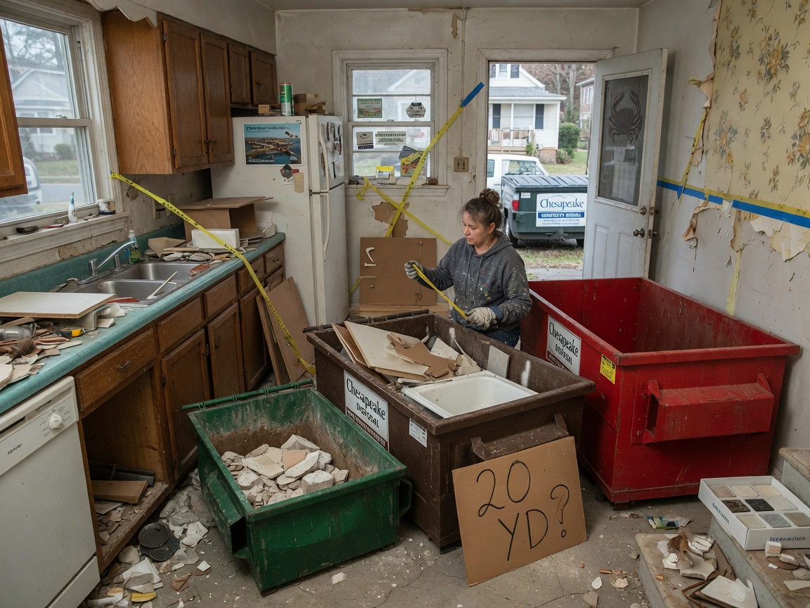 How To Pick The Right Dumpster Size For A Chesapeake Kitchen Remodel
